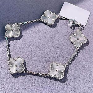Silver Flower Motif Bracelet